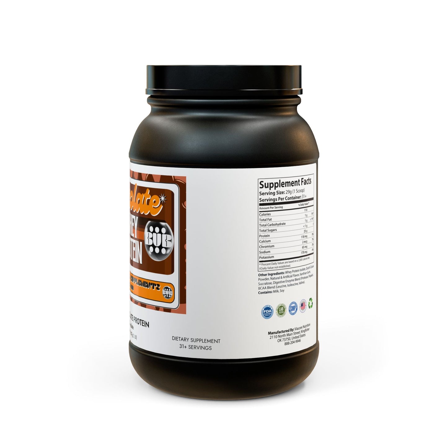 Whey Isolate Protein Supplement (907g, 2lb)