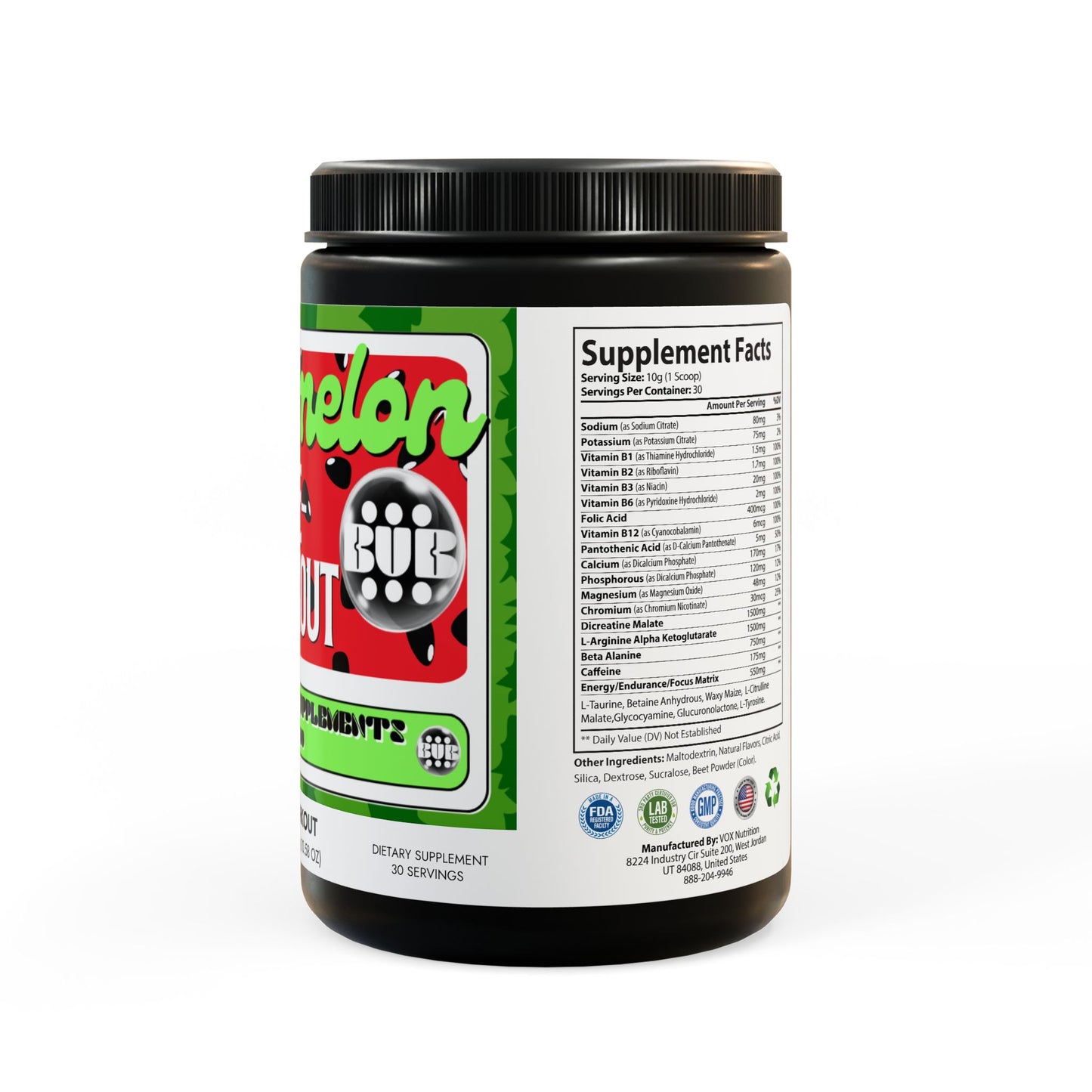 Pre-Workout Supplement, Watermelon (300g, 10.58oz)