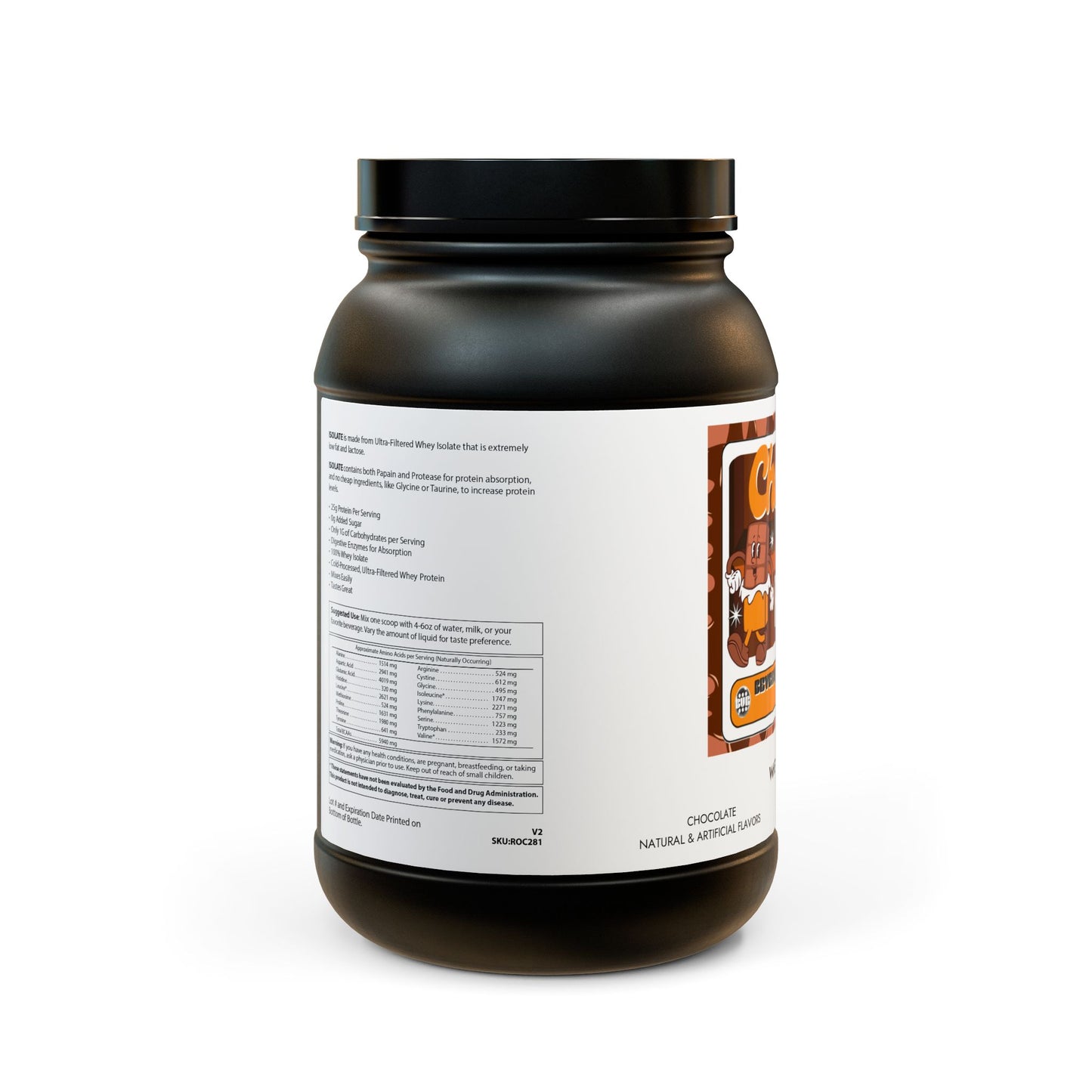 Whey Isolate Protein Supplement (907g, 2lb)