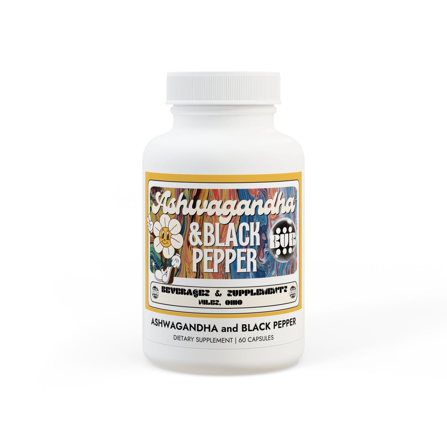 Ashwagandha and Black Pepper Supplement (60 capsules)